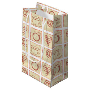 Herz und Ring Woodblock Zeichnungen Kleine Geschenktüte