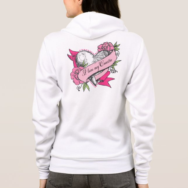 Herz und Rose Hoodie (Rückseite)