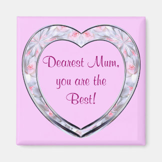 Herz und Rose Magnet