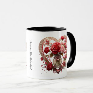 "Herz und Rose" Tasse