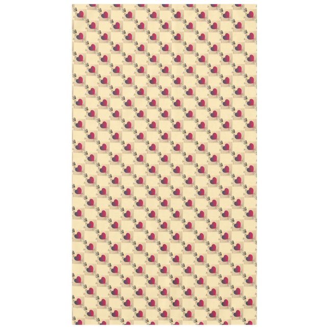 Herz und Rose Tischdecke (Vorderseite)