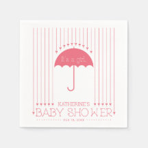 Herz und Schirm | Girl Baby Shooting Paper Napkin