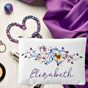 Herz und Schmetterlinge Zubehörtasche