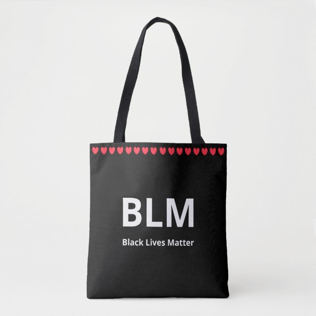 Herz und Schwarzes Leben Matter BLM Text auf schwa (Vorderseite)