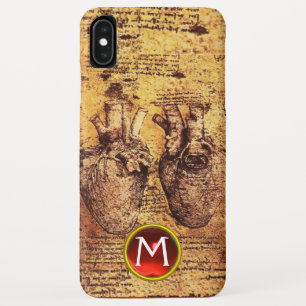 Herz und seine Blutgefäße Pergament Gem Monogramm Case-Mate iPhone Hülle