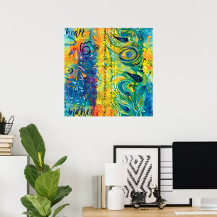 Herz und Soul: Abstrakt minimalistisch Poster