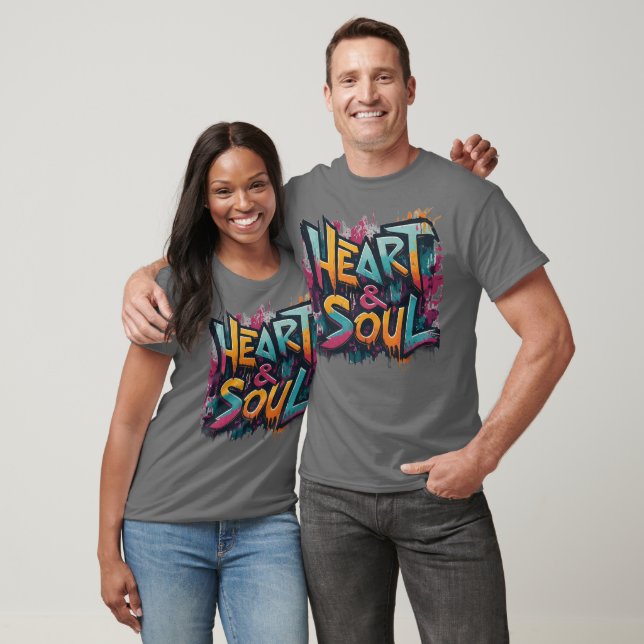 Herz und Soul Grafischer T - Shirt (Unisex)