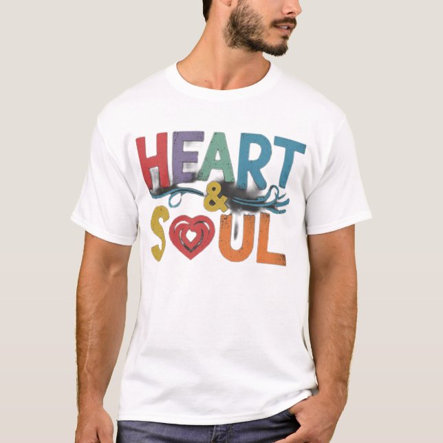 Herz und Soul Grafisches T-Shirt (Vorderseite)