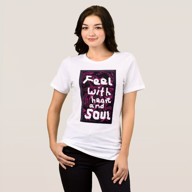 Herz und Soul Tri-Blend Shirt (Vorderseite voll)