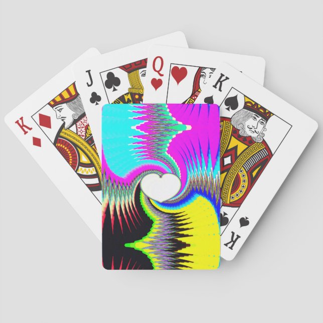 Herz und Spirale Spielkarten (Rückseite)