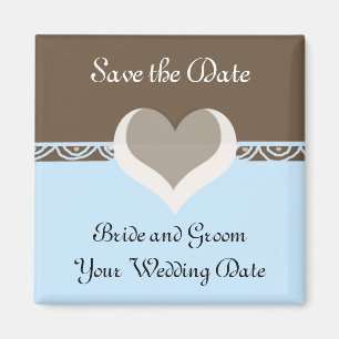 Herz und Spitze Save the Date Magnet