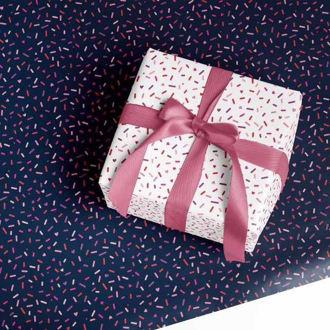 Herz und Sprinklen rosa Marineinfanterie Valentins Geschenkpapier Set (Von Creator hochgeladen)