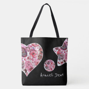 Herz-und Star-Multiprint-Tasche, groß