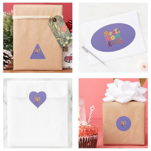 Herz und Sterne Beste Mama je Runder Aufkleber