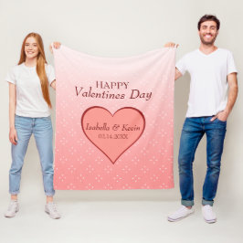 Herz und Sterne Fleecedecke