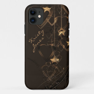 Herz und Sterne - Schokolade und Gold iPhone 5 Fal Case-Mate iPhone Hülle
