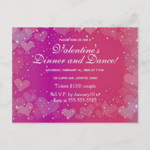 Herz und Sterne Valentinstag Einladung