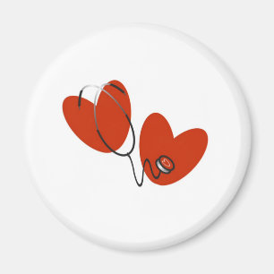 Herz und Stethoscope Magnet