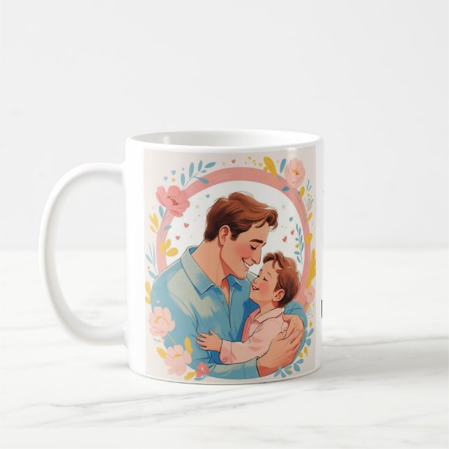 Herz und Wertschätzung des Vaters Kaffeetasse (Links)