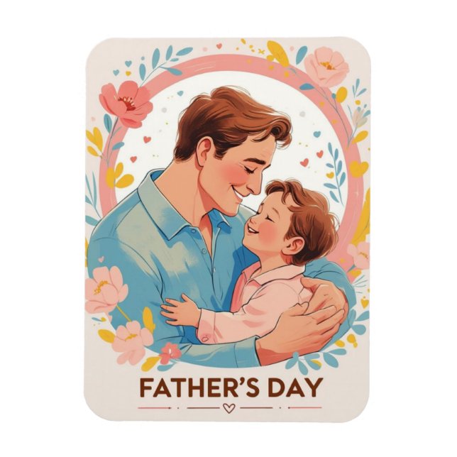 Herz und Wertschätzung des Vaters Magnet (Vertikal)