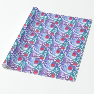 Herz-und Wirbels-Verpackungspapier Geschenkpapier
