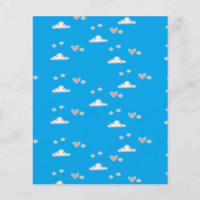 Herz und Wolken auf blau (Vorderseite)