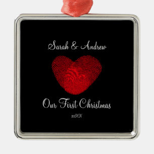 Herz unsere erste Weihnachtsverzierung Ornament Aus Metall