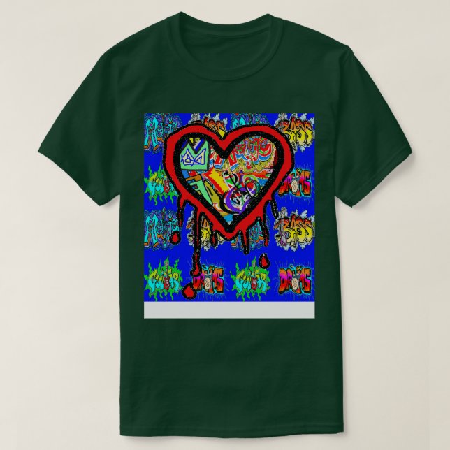 Herz Urban Graffiti Spray T-Shirt (Design vorne)