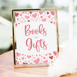 Herz Valentine Bücher und Geschenke Kinderduschsig Poster