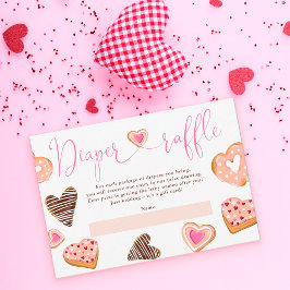 Herz Valentine Donuts Windeln Tombola Babydusche Begleitkarte