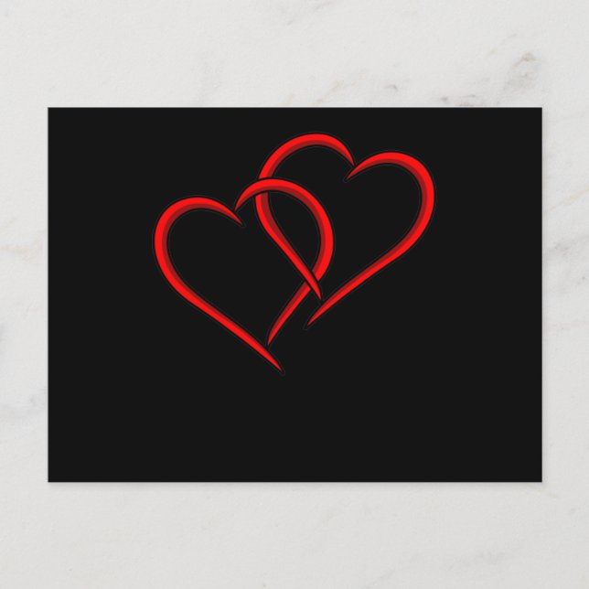 Herz Valentine Niedlich Romantischer Valentinstag  Ankündigungspostkarte (Vorderseite)