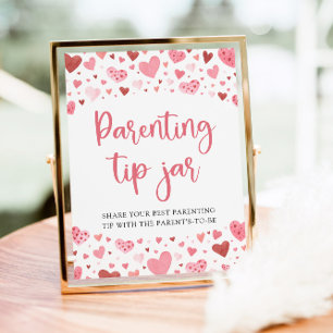 Herz Valentine Parentine Tipp Jar Ratgeber Signatu Poster