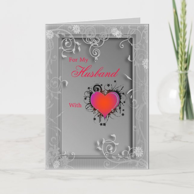 Herz-Valentinsgruß-Karte Feiertagskarte (Vorderseite)