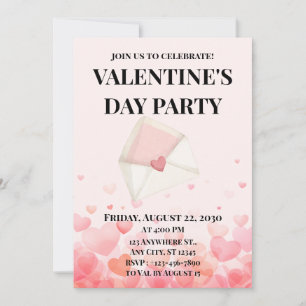 Herz Valentinstag Einladung