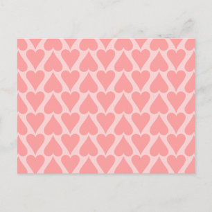 Herz Valentinstag Hintergrund Korallen rosa Feiertagspostkarte
