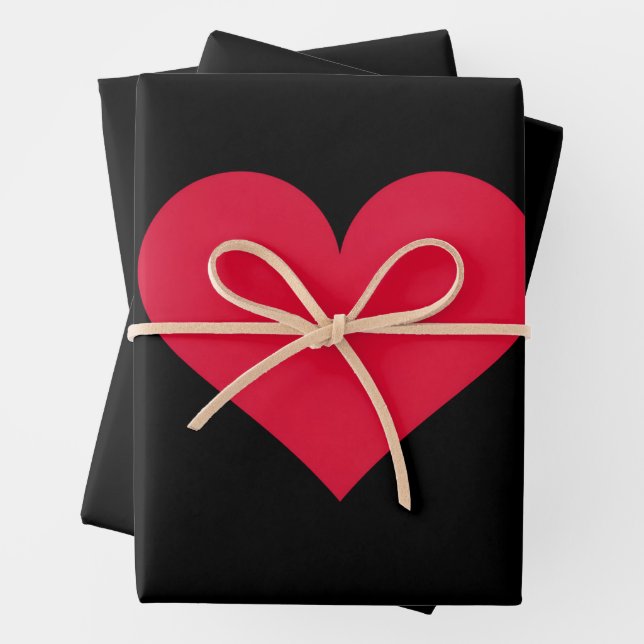 Herz Valentinstag Liebe Herz Geschenkpapier Set (Beispiel)