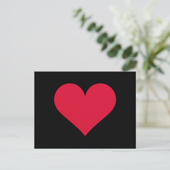 Herz Valentinstag Liebe Herz Postkarte (Stehend Vorderseite)