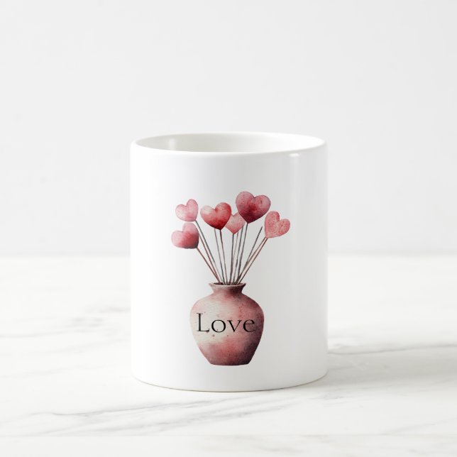 Herz-Vase Liebe Kaffeetasse (Mittel)