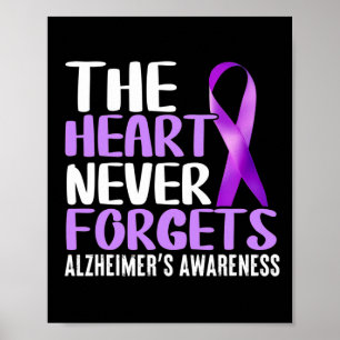 Herz vergisst nie Alzheimerheimer-Bewusstsein Poster
