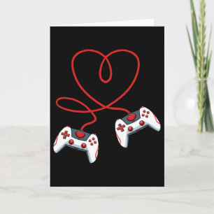 Herz Videospiel-Controller Valentinstag Cool Ga Karte