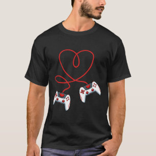 Herz Videospiel-Controller Valentinstag Cool Ga T-Shirt