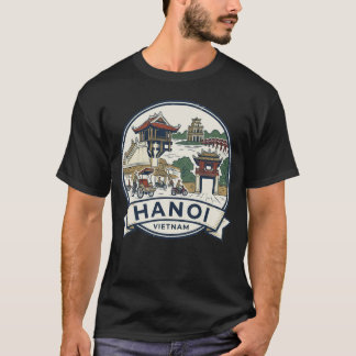 Herz Vietnams: Hanoi-Skyline und Straßenbild T-Shirt