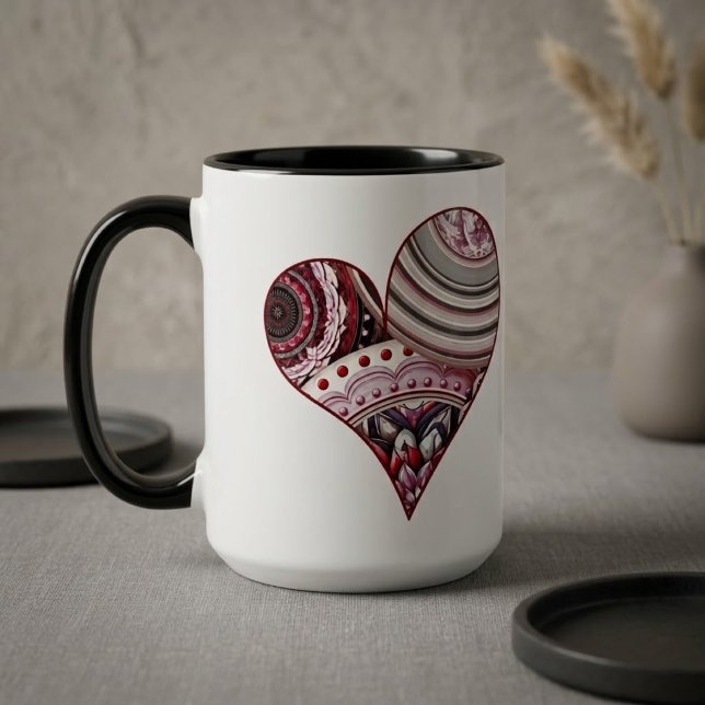 Herz Vintage Mandalas Tasse (Von Creator hochgeladen)