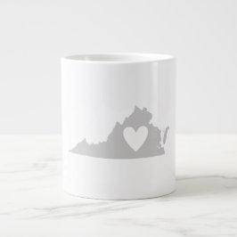 Herz Virginia Staat Silhouette Jumbo-Tasse