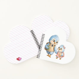 Herz Vogel Bruder Schwester Notizbuch