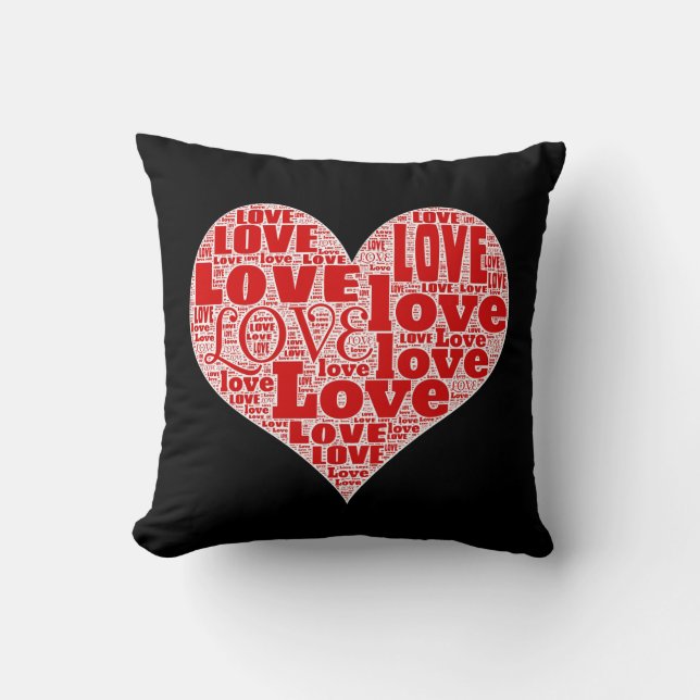 Herz voll Liebedes personalisierten Throw-Kissens Kissen (Vorderseite)