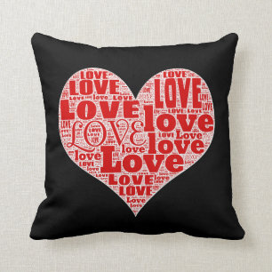 Herz voll Liebedes personalisierten Throw-Kissens Kissen