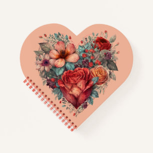 Herz voller Blume Notizbuch
