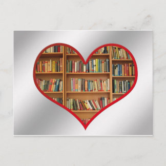 Herz voller Bücher Postkarte