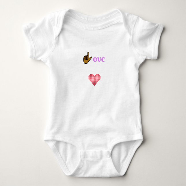 Herz voller Liebe Baby Strampler (Vorderseite)